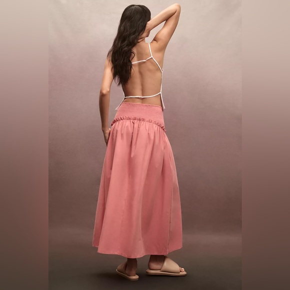 NWT Size XS - By Anthropologie Smocked Yoke Maxi Skirt - Picture 4 of 15